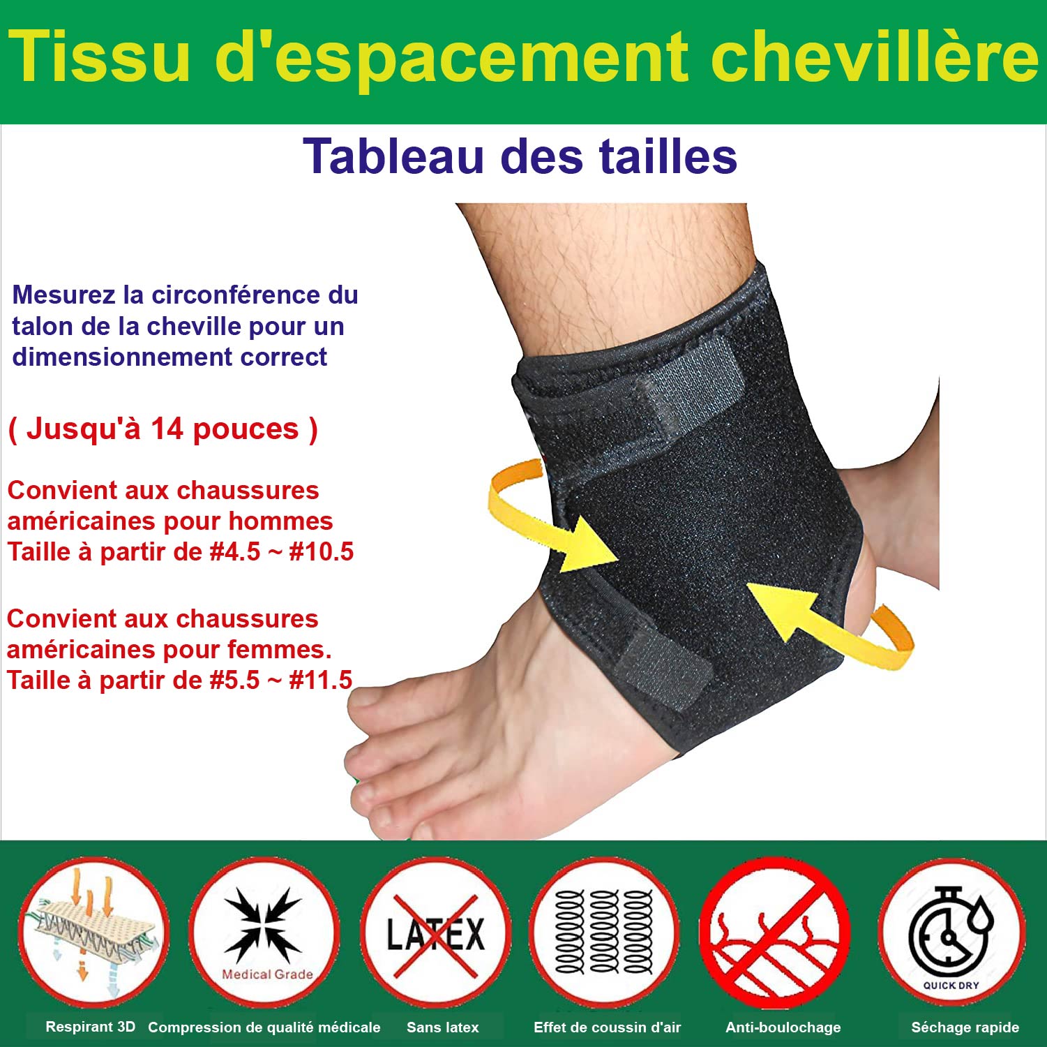 IRUFA AN OS 12 Tissu d espacement Respirant 3D Brevet Ajustable