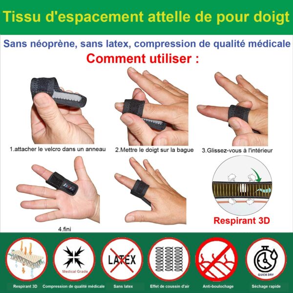 IRUFA, FS-OS-11, Tissu d'espacement respirant 3D  pour attelle de doigt - Image 6