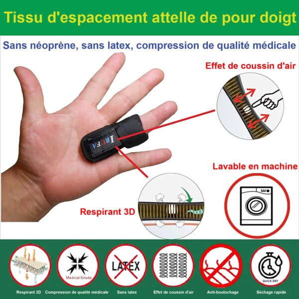 IRUFA, FS-OS-11, Tissu d'espacement respirant 3D  pour attelle de doigt - Image 7